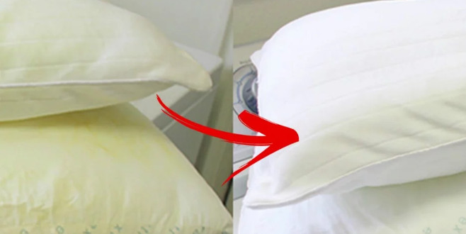 Sararan yastıkları 4 malzemeyle kolayca temizleyin!