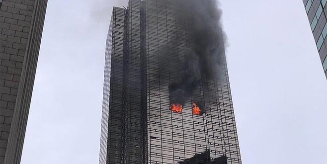 Trump’ın evinin bulunduğu Trump Tower’da yangın