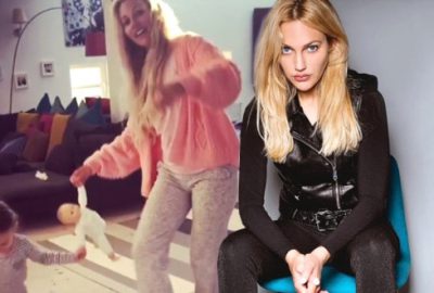 Kızıyla yaptığı sabah dansı, bir günde 2 milyon izlendi