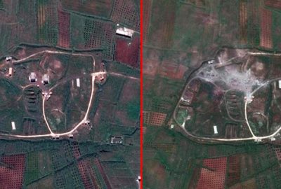 Suriye’de vurulan tesislerin uydu görüntüleri ortaya çıktı