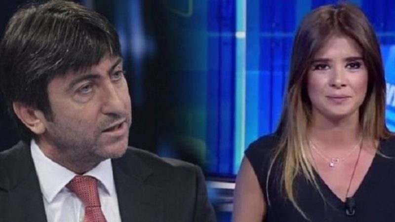 Sunucu Tuğba Dural (36) uzun süredir futbol yorumcusu Rıdvan Dilmen