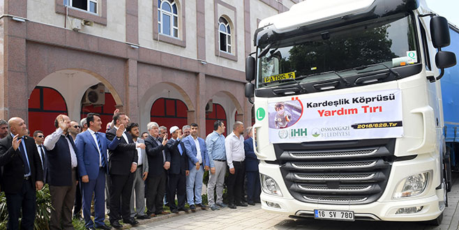 Osmangazi’den Suriye’ye 6 TIR yardım gönderildi