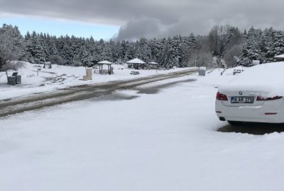 Bahar ortasında Uludağ beyaza büründü!