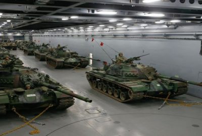 Dünyanın en büyüğü… Milli tank çıkarma gemisinin içi görüntülendi