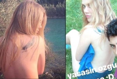 Kendisinden sonra erkek arkadaşının da yarı çıplak videosunu paylaştı
