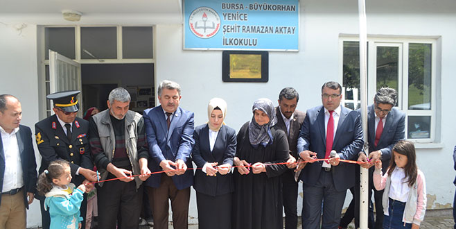 Şehidin ismi okuluna verildia verildi