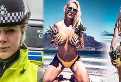 Gündüz polis gece ise yarı çıplak şekilde..