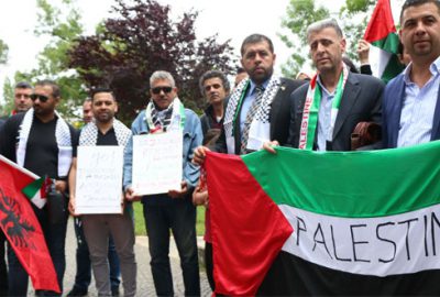 Arnavutluk’ta Gazze protestosu