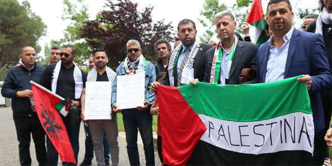 Arnavutluk’ta Gazze protestosu Arnavutluk’ta Gazze protestosu