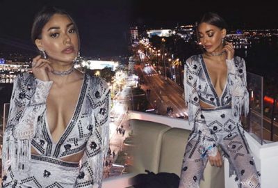 Çukur’un Sena’sı kıyafetiyle geceye damga vurdu!