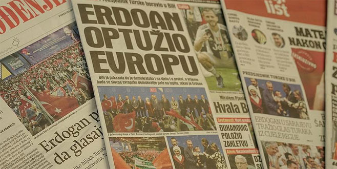Cumhurbaşkanı Erdoğan’ın Bosna Hersek ziyareti manşetlerde