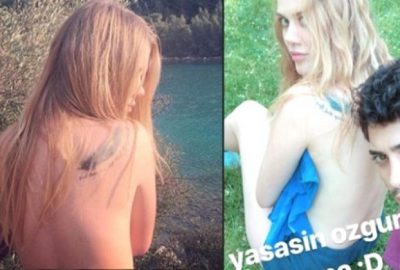 Kendisinden sonra erkek arkadaşının da yarı çıplak videosunu paylaştı