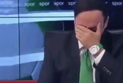 Takımı ligde kalınca spiker canlı yayında hüngür hüngür ağladı!