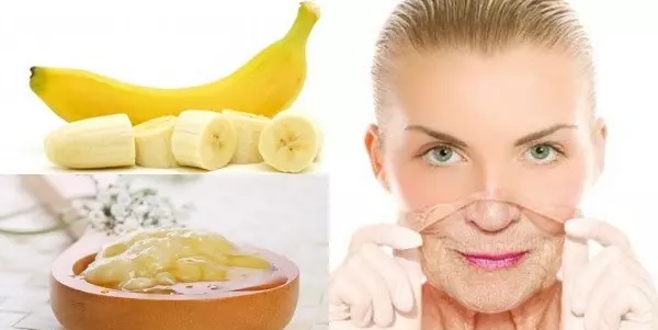 Bebek gibi cilt için muz maskesi