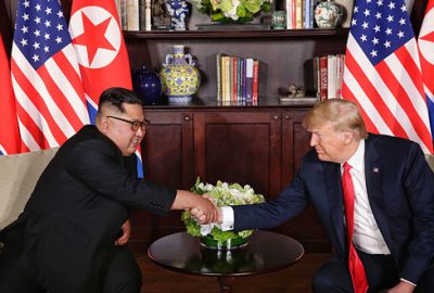 Tarihi zirve! Trump ve Kim Jong-un bir arada