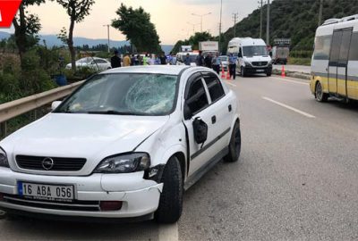 Yolun karşısına geçerken otomobil çarptı