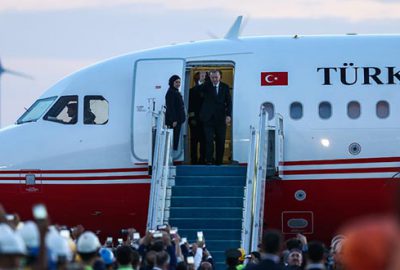 Cumhurbaşkanı Erdoğan’ın uçağı İstanbul Yeni Havalimanı’na ilk inişini yaptı
