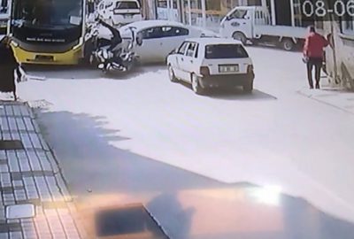 Kaza anı güvenlik kameralarında