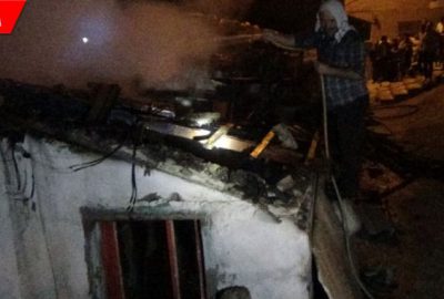 Metruk binada çıkan yangın korku ve paniğe neden oldu