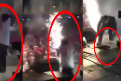 Şoke eden sahne kazası! Sahnenin içine gömüldü