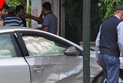 Duvara çarparak durabildi