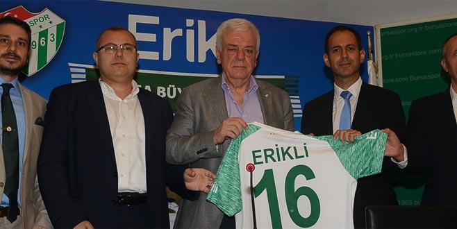 Bursaspor’un forma kol sponsoru Erikli oldu Bursaspor’un forma kol sponsoru Erikli oldu
