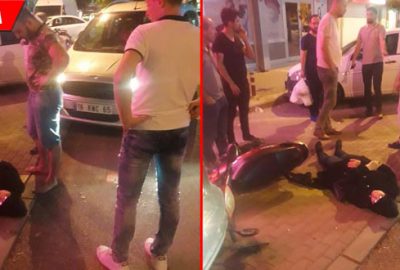 Otomobille elektrikli bisiklet çarpıştı: 2 yaralı