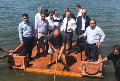Başkan Aktaş, İznik Gölü’ndeki tarihi yapıyı inceledi