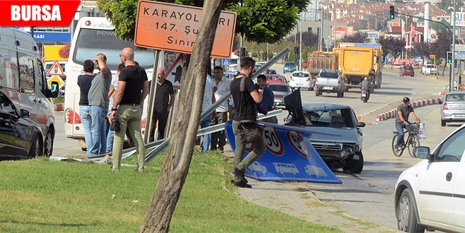 Kontrolden çıkan otomobil takla attı