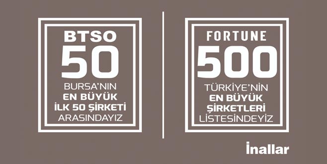 İnallar Türkiye’nin en büyük şirketleri listesinde!