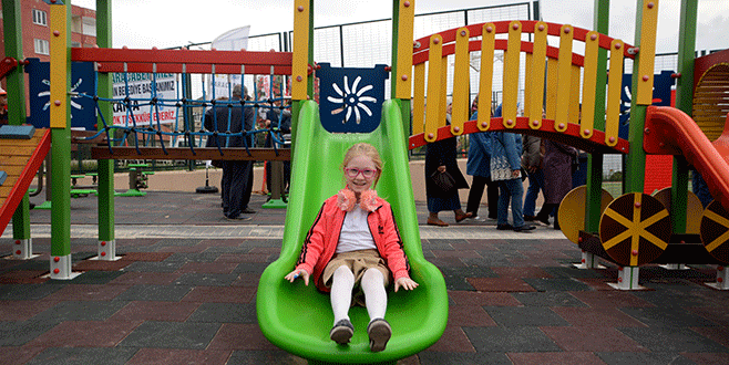 Yıkılan hapishane alanına yapılan park açıldı