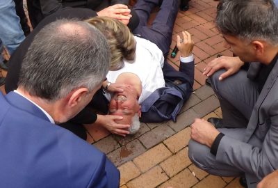 Bursa’da panik anları! Muhtar bayıldı…