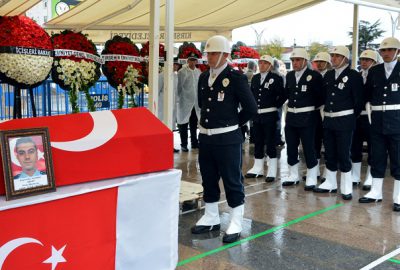 Bursa’daki kazada şehit düşen polise memleketinde son görev