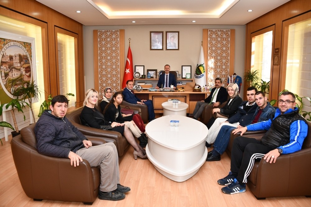 Engelli öğrencilerden Taban’a teşekkür ziyareti