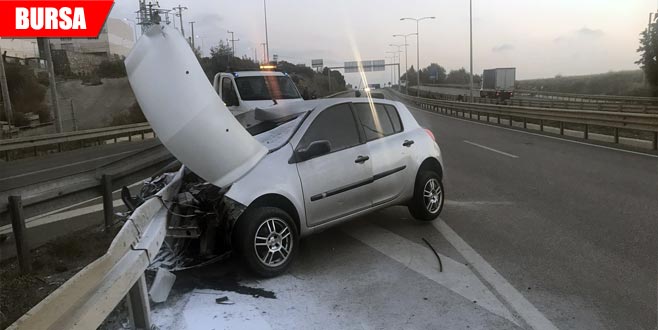 Bariyere ok gibi saplandı