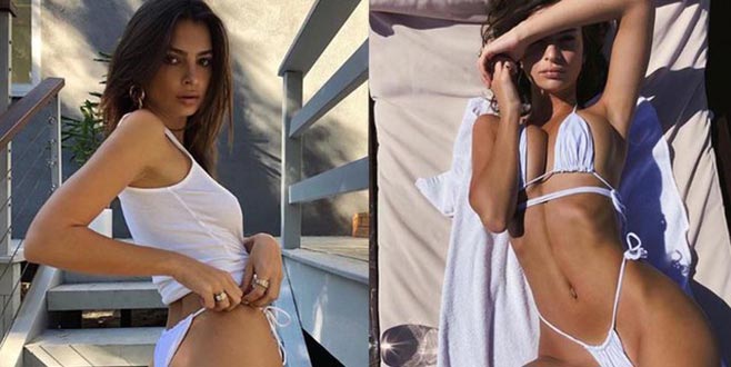 Emily Ratajkowski’den cesur pozlar