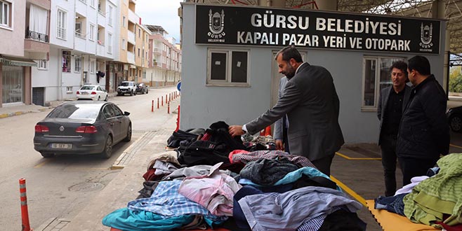 Gürsu’da belediyeden giysi kumbarası