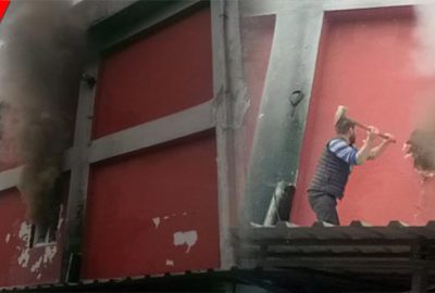 Mobilya fabrikasında yangın paniği! 2 işçi dumandan zehirlendi