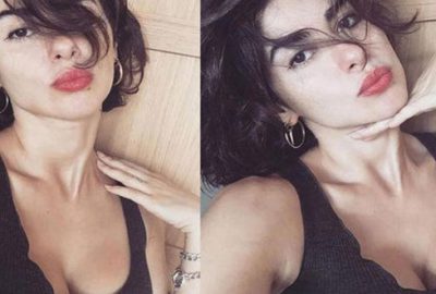 Göğüs dekoltesiyle ödül törenine damga vurdu!