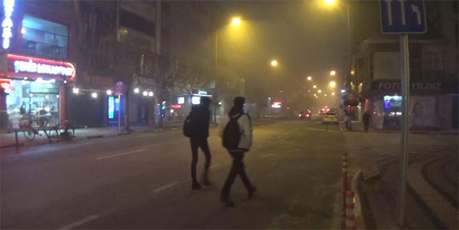 İnegöl’de sis ve gizli buzlanma İnegöl’de sis ve gizli buzlanma