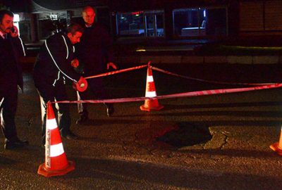 Yoldaki tuzak tehlike saçtı