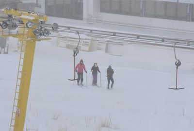 Uludağ’da kar yağışı