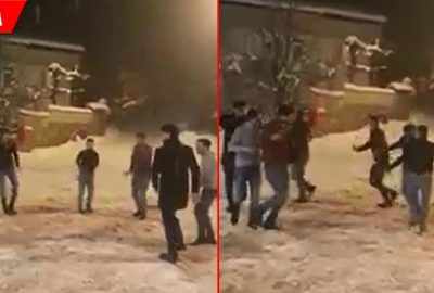 Kar yağışını böyle kutladılar