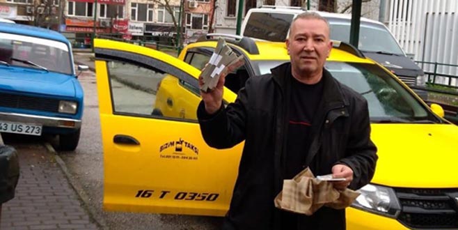 Bursalı taksiciden örnek davranış!