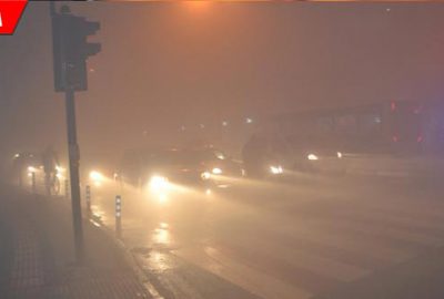 Sis kabusu, görüş mesafesi sıfıra düştü!