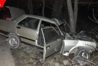 Otomobil ağaca çarptı: Yaralılar var