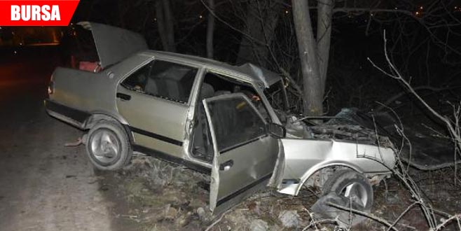 Otomobil ağaca çarptı: Yaralılar var Otomobil ağaca çarptı: Yaralılar var