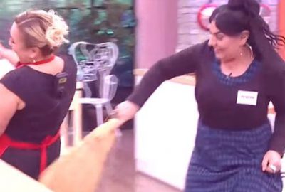 Yarışmada kayınvalideler gelinlere dayak attı