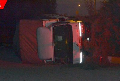 Faciadan dönüldü! Tüp yüklü kamyonet…