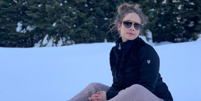 Müge’nin kar keyfi